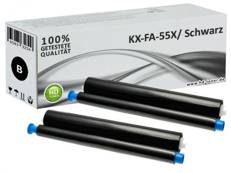 2x Alternativ Panasonic Thermo-Transfer-Rolle KX-FA55X 