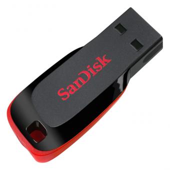 SanDisk Cruzer Blade USB Stick 2.0 32 GB Schwarz/Rot 
