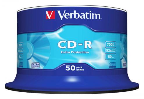 Verbatim CD-R 700 MB CD-Rohlinge 50er Spindel 